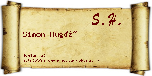 Simon Hugó névjegykártya