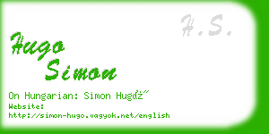 hugo simon business card